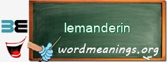 WordMeaning blackboard for lemanderin